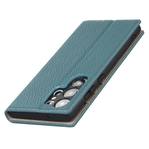 Δερμάτινη θήκη για Samsung Galaxy S23 Ultra, ERBORD Grain Leather, μπλε
