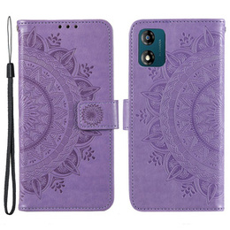 Θήκη με πτερύγιο για Motorola Moto E13, Mandala Flower, μωβ