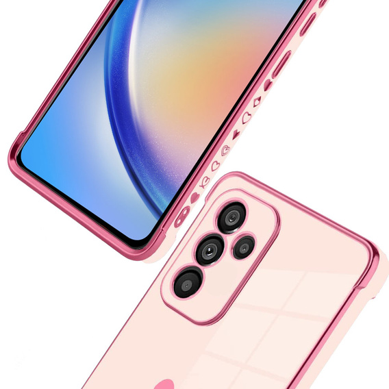 Θήκη για Samsung Galaxy A34 5G, Electro heart, ροζ rose gold