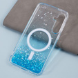 θήκη για Samsung Galaxy S24, Glittery, για MagSafe, μπλε