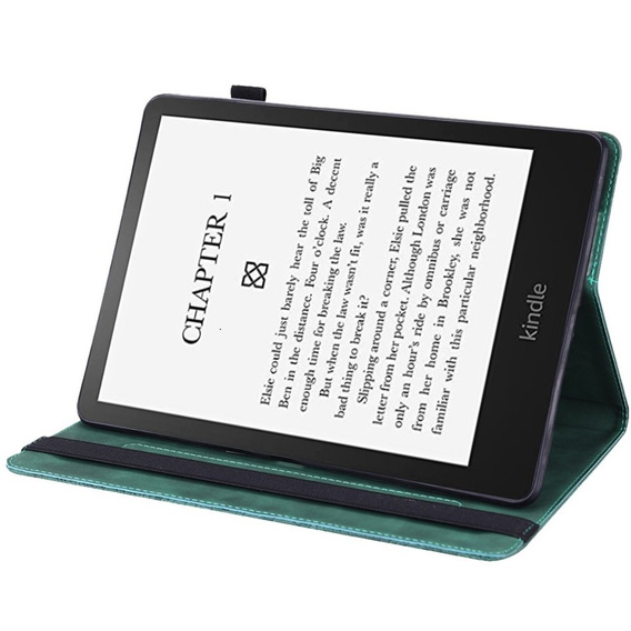 θήκη με πτερύγιο για Amazon Kindle Paperwhite 5 (2021), flower, μπλε