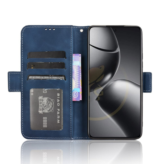Θήκη με πτερύγιο για Xiaomi 14T, Card Slot, σκούρο μπλε