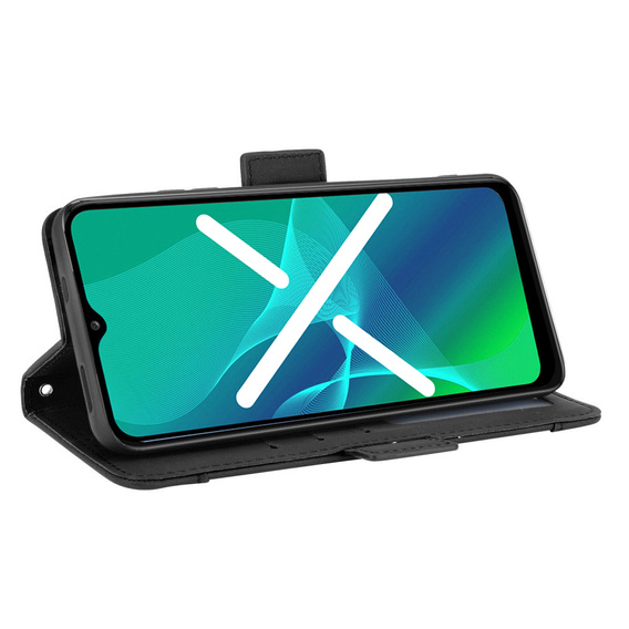 Θήκη με πτερύγιο για OPPO A54 5G / A74 5G / A93 5G, Card Slot, μαύρη