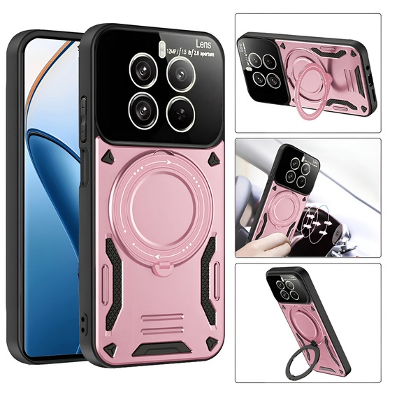 Θωρακισμένη θήκη για Realme 12 Pro 5G / 12 Pro+ 5G, Magnetic Ring, ροζ