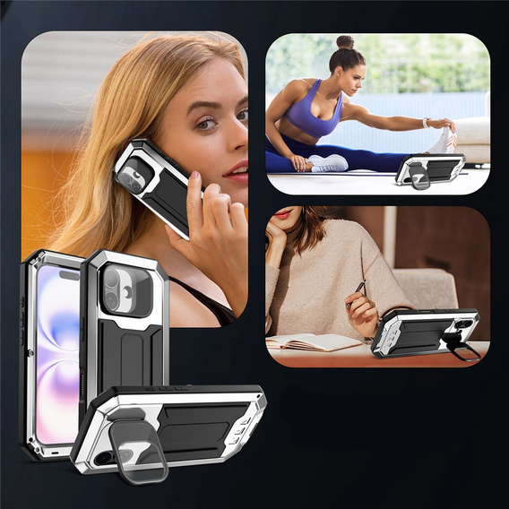 Θήκη R-JUST με προστατευτικό οθόνης και βάση για iPhone 17