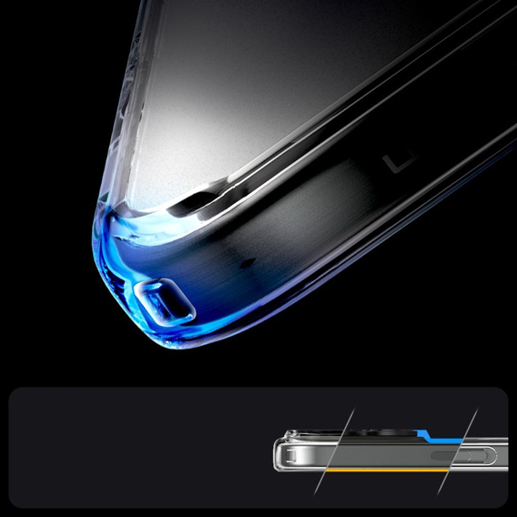 Θήκη MagSafe Spigen για iPhone 16 Pro, Ultra Hybrid, διαφανής / λευκή + Μετριασμένο γυαλί 9H