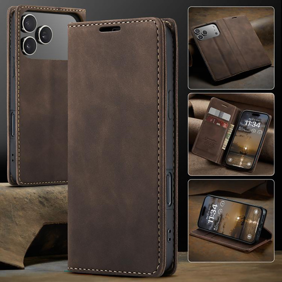ERBORD Vintage θήκη πορτοφόλι με πτερύγιο για iPhone 17 Pro Max