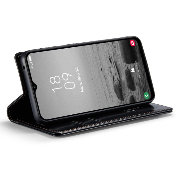θήκη CASEME για Samsung Galaxy A34 5G, Waxy Textured, μαύρη