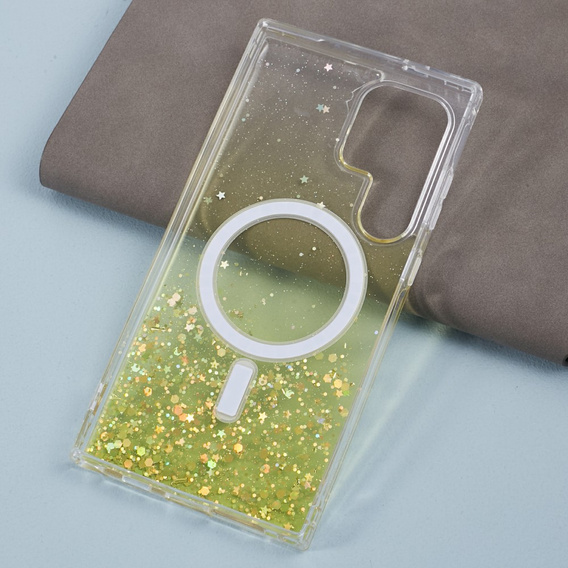 θήκη για Samsung Galaxy S24 Ultra, Glittery, για MagSafe, κίτρινη