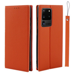 Δερμάτινη θήκη για Samsung Galaxy S20 Ultra, ERBORD Grain Leather, πορτοκαλί