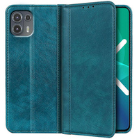 Θήκη για Motorola Edge 20 Lite, Wallet Litchi Leather, πράσινη