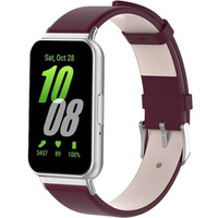 Δερμάτινο λουράκι για Samsung Galaxy Fit 3, μπορντό