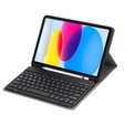 Θήκη + πληκτρολόγιο iPad 10.9 2022 10 Gen, Pen Slot, μαύρη