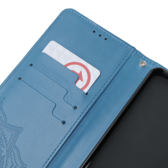 Θήκη με πτερύγιο για Xiaomi Poco X6 5G, Mandala, μπλε