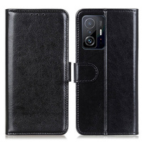 Θήκη με πτερύγιο για Xiaomi 11T / 11T Pro, Crazy Horse Wallet, μαύρη