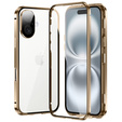 θήκη για το iPhone 16, Magnetic Dual Glass, χρυσή