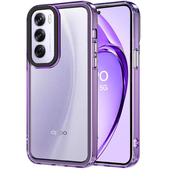 Θήκη για Oppo A80, Fusion Hybrid, διαφανής / βιολετί