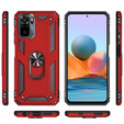 θωρακισμένη θήκη για Xiaomi Redmi Note 10 / 10S, Nox Case Ring, κόκκινη