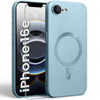 Θήκη για iPhone 16E, ColorMag, για MagSafe, μπλε + γυαλί 9H, μετριασμένο