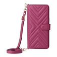 Θήκη με πτερύγιο για Oppo Reno 13 5G, Crossbody Leather Wallet, μπορντό