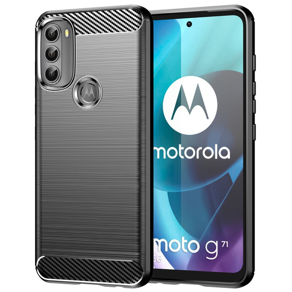 Θήκη για Motorola Moto G71 5G, Carbon, μαύρη