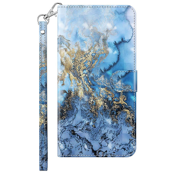 Θήκη με πτερύγιο για Oppo A17, Wallet, Marble μπλε