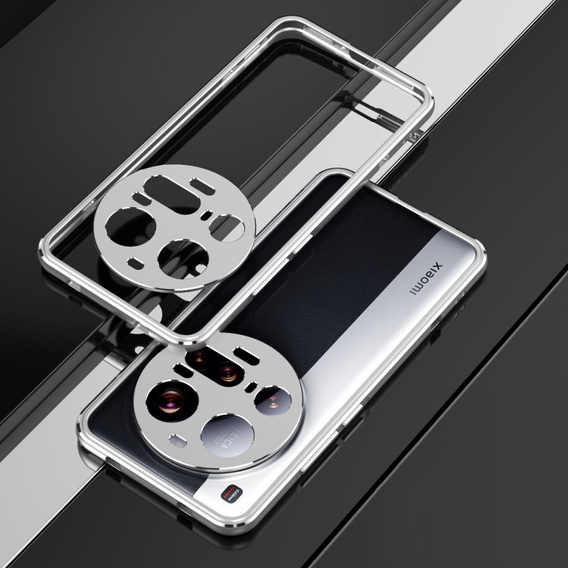 Θήκη για Xiaomi 15 Ultra, Armor Bumper, με κάλυμμα φακού, ασημένια