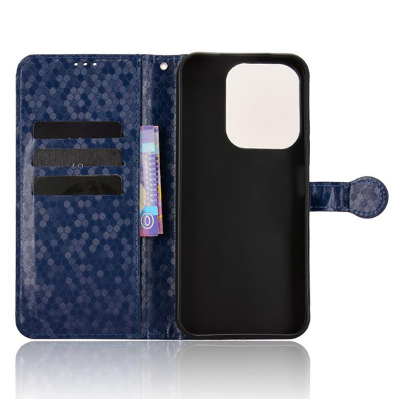 θήκη πτερύγιο για Xiaomi Redmi 15C 4G/LTE, Wallet Rhombus, μπλε