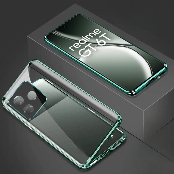 Θήκη για Realme GT 6 / 6T, Frame Case, πράσινη