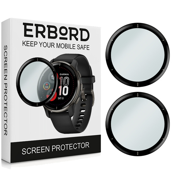2x υβριδικό γυαλί ERBORD για Garmin Venu 2 Plus