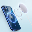 Θήκη για iPhone 12, Electro MagSafe, μπλε + Γυαλί για την οθόνη