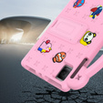 Παιδική θήκη για T Tablet 5G, Cute Patterns, με βάση, ροζ