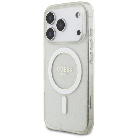 Guess IML Glitter Pearl Strap MagSafe θήκη για iPhone 17 Pro Max