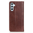 Θήκη για Samsung Galaxy A56, Wallet Litchi Leather, καφέ