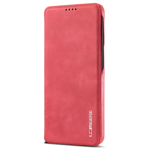 Θήκη με πτερύγιο για Samsung Galaxy S22+ Plus 5G, LC.IMEEKE, κόκκινη