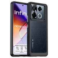 Θήκη για Infinix Note 40 Pro Plus, Fusion Hybrid, διαφανής / μαύρη