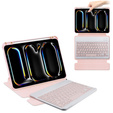 Θήκη πληκτρολογίου για iPad Pro 11" 2024 (5 gen.), Rotary 360° Leather, ροζ