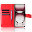 Θήκη με πτερύγιο για Oppo Reno 12 Pro, Crazy Horse Wallet, κόκκινη
