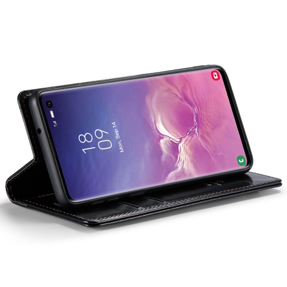 θήκη CASEME για Samsung Galaxy S10+ Plus, Waxy Textured, μαύρη
