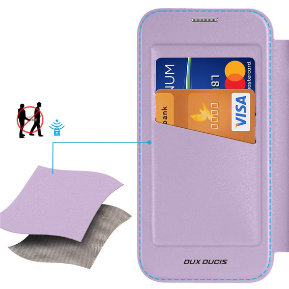 Θήκη Dux Ducis για iPhone 17, Skin X Pro, με πτερύγιο, για MagSafe, μοβ