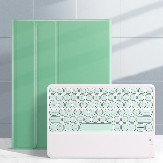 Θήκη + πληκτρολόγιο iPad Pro 11 2021 / 2018, iPad Air 10.9 4 2020 / 5 2022, Pen Slot, πράσινη