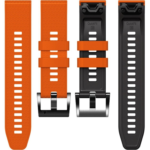 Λουράκι σιλικόνης για Garmin Fenix 7 / Forerunner 965 / 955 / 945 / 935, πορτοκαλί  / Μαύρο 