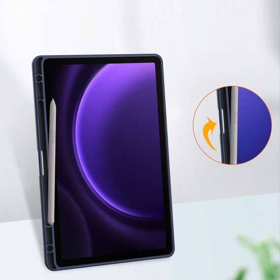 Θήκη για Samsung Galaxy Tab S9 FE, Smartcase Hybrid, με χώρο για γραφίδα, σκούρο μπλε