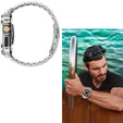 Ατσάλινο βραχιόλι με θήκη για Apple Watch 7/8/9 45MM, Ασημί