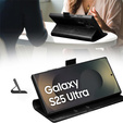 θήκη flip για Samsung Galaxy S25 Ultra, QIALINO Leather Wallet, μαύρη