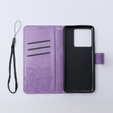 Θήκη με πτερύγιο για Xiaomi 13T / 13T Pro, Butterfly, μωβ