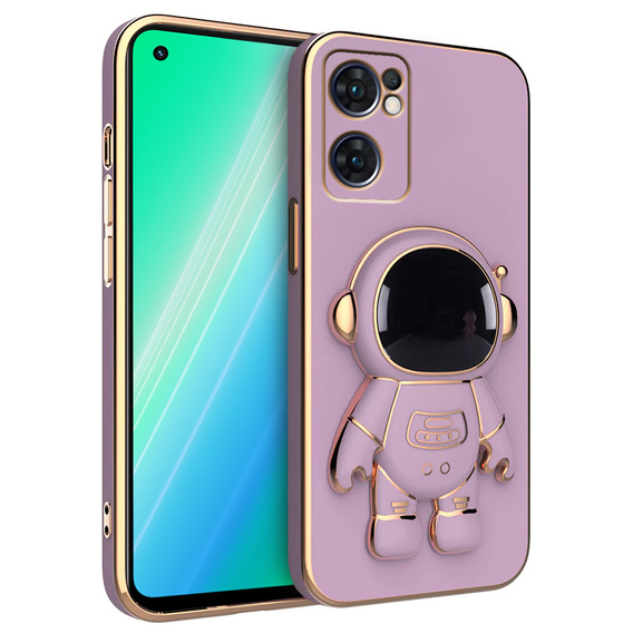 Θήκη για Oppo Reno 7 5G, Astronaut, μωβ