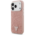 GUESS Glitter Triangle Logo MagSafe θήκη για iPhone 17 Pro