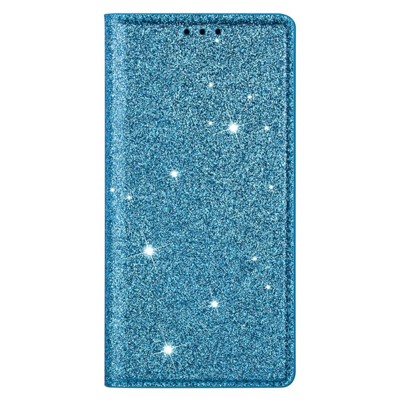 θήκη iPhone 16E, Card Slot Glittery, μπλε