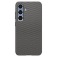 θήκη Spigen για Samsung Galaxy S25, Liquid Air, μαύρη + μετριασμένο γυαλί 9H